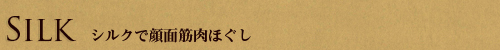 Faical シルクで顔面筋肉ほぐし